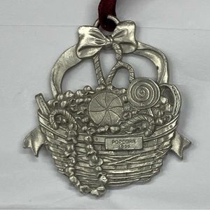 Longaberger Pewter 1999 Popcorn Ornament